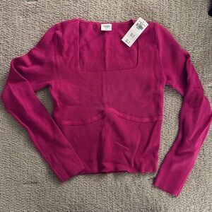 Abercrombie cropped square neck sweater